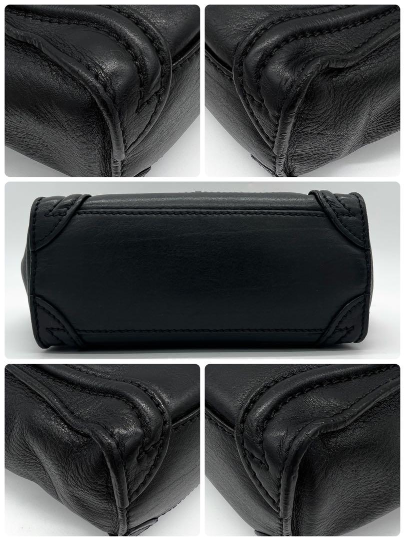 【美品✨】 セリーヌ ラゲージ ナノショッパー 2WAY 旧ロゴ ブラック 黒