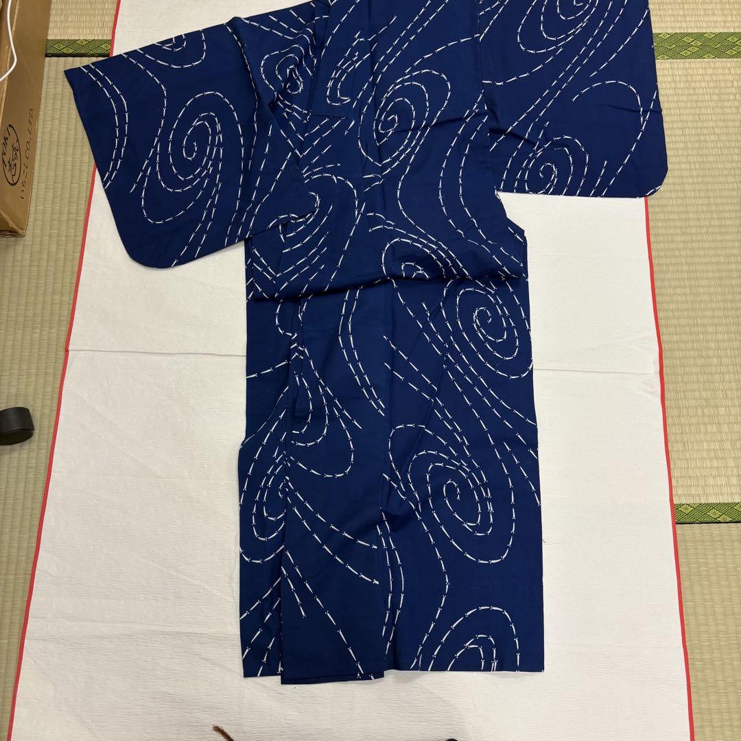 木綿 浴衣 メダカ柄
