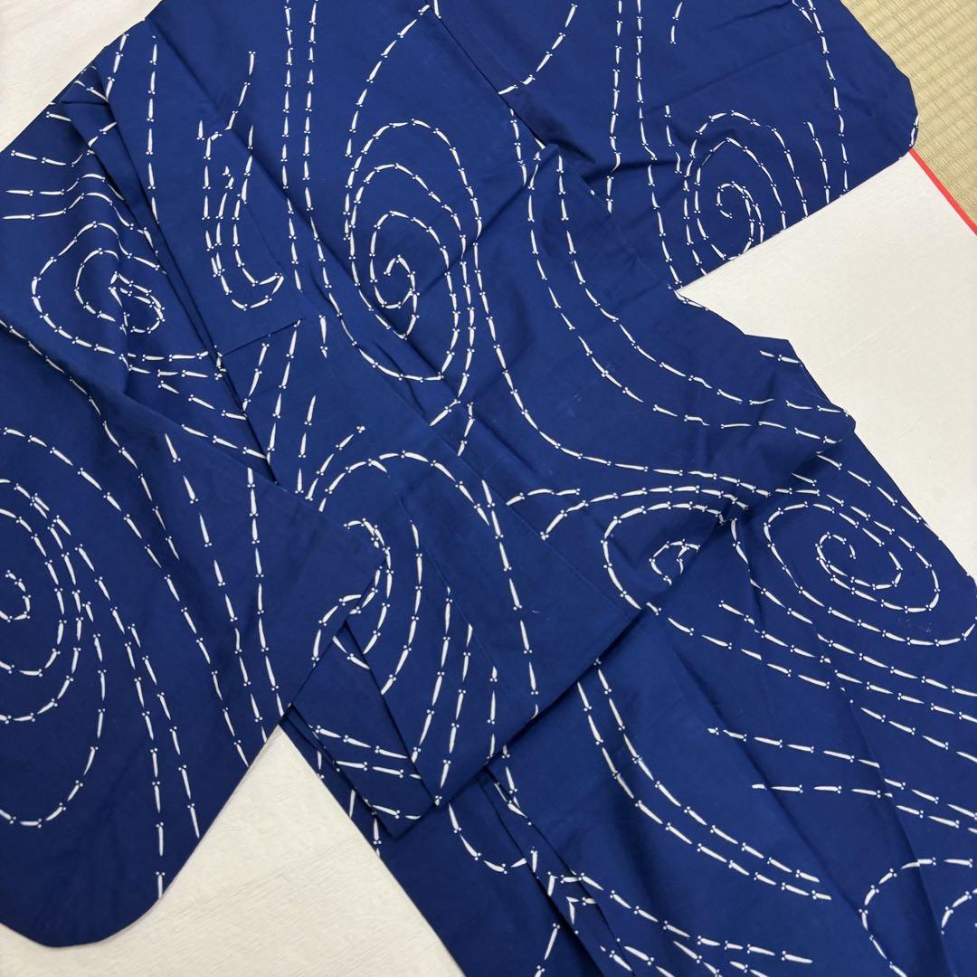 木綿 浴衣 メダカ柄