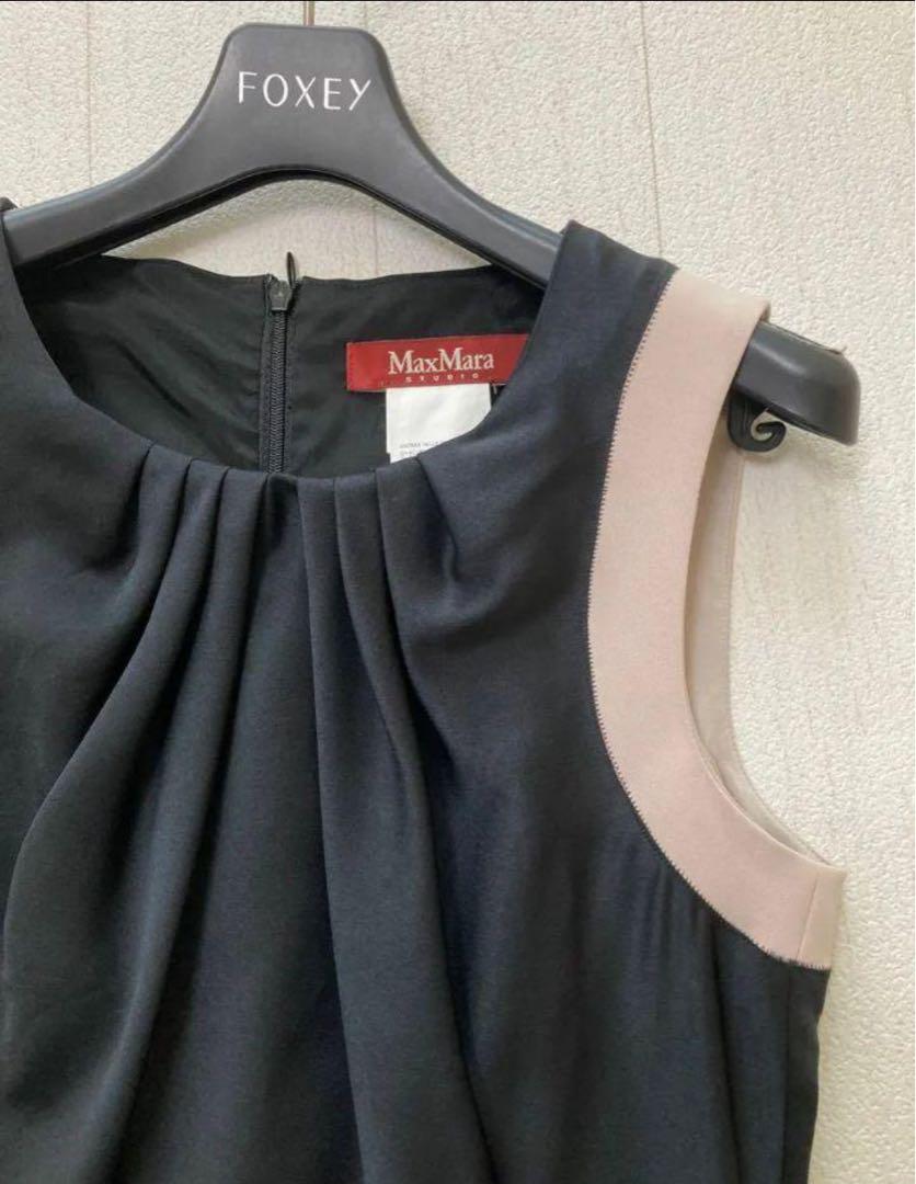 【美品】Max Mara マックスマーラ バイカラーワンピース