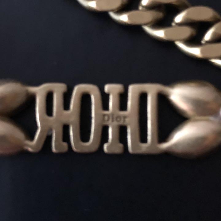 正規品 DIOR チョーカー 大人可愛いリーフ ストーン 刻印