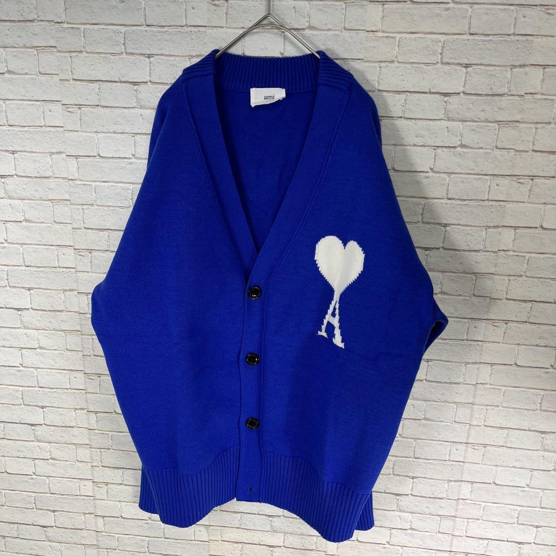【極美品/激レアカラー】AMI PARIS アミパリス メリノウールカーディガン