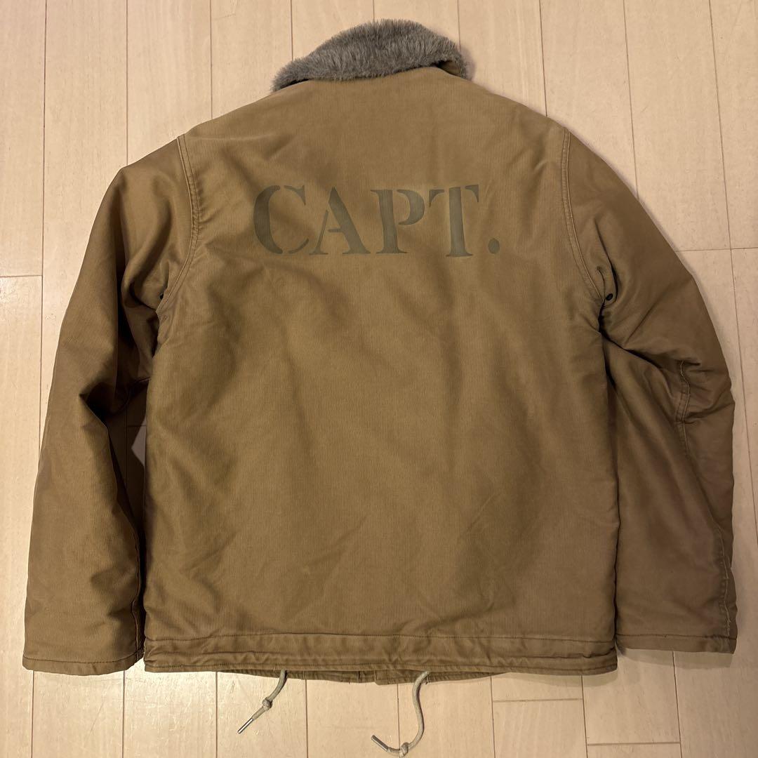 used☆東洋☆バズリクソンズ☆M13198デッキJKT☆38☆ベージュ☆USN