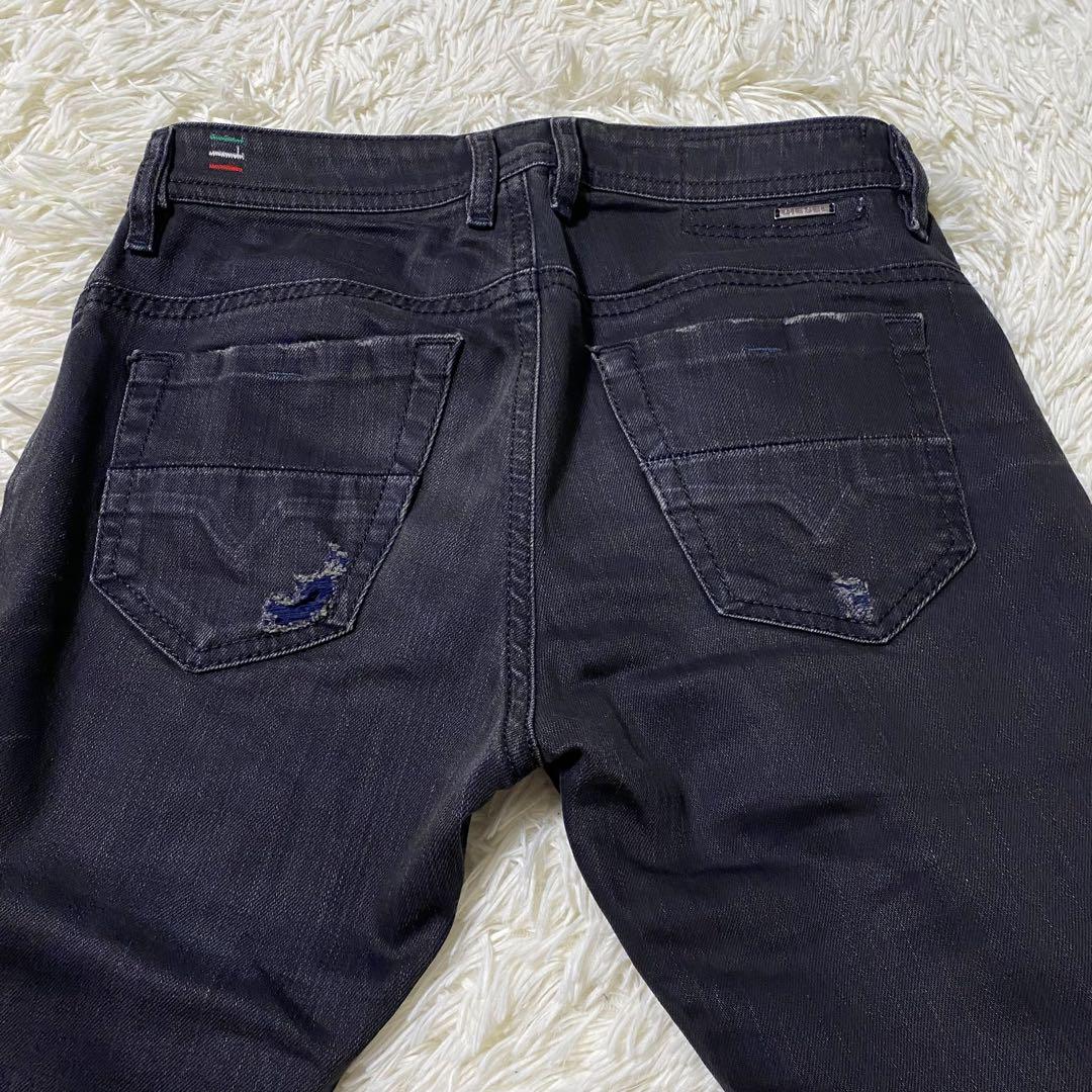 【美品✨】DIESEL THOMMER ブラック デニム パンツ W28