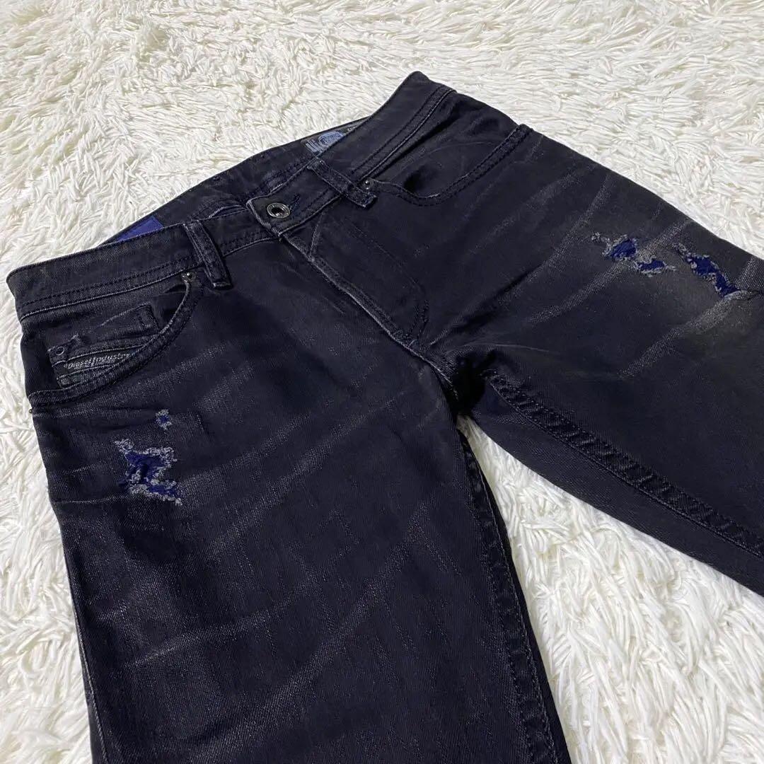 【美品✨】DIESEL THOMMER ブラック デニム パンツ W28