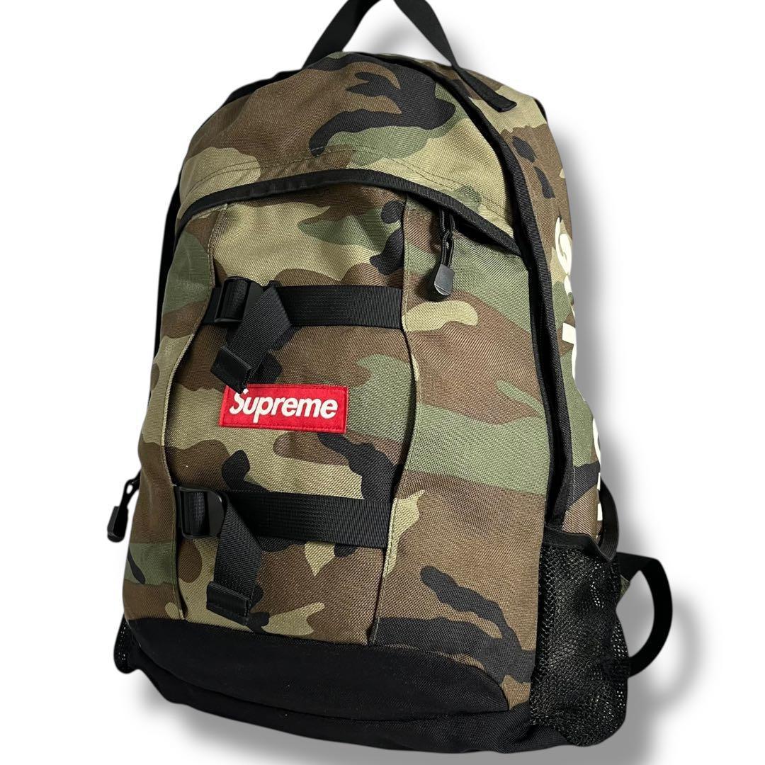 希少　シュプリーム　リュック　カモフラ　14SS バックパック　男女兼用　575バッグ