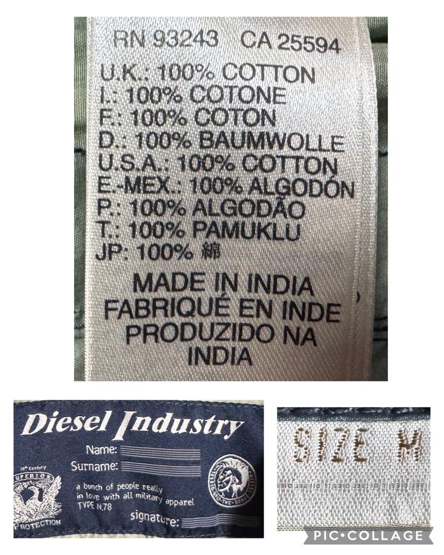Diesel 00s y2k ヴィンテージ加工 シャツジャケット 短丈 Mサイズ