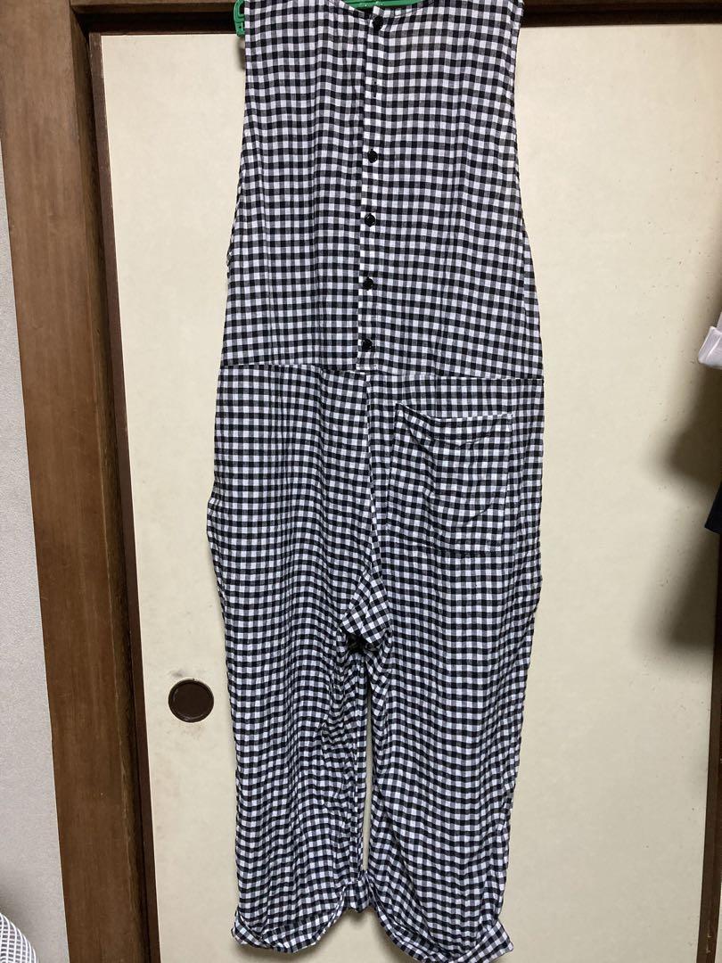 ネストローブアップサイクルリノチェックサロペット