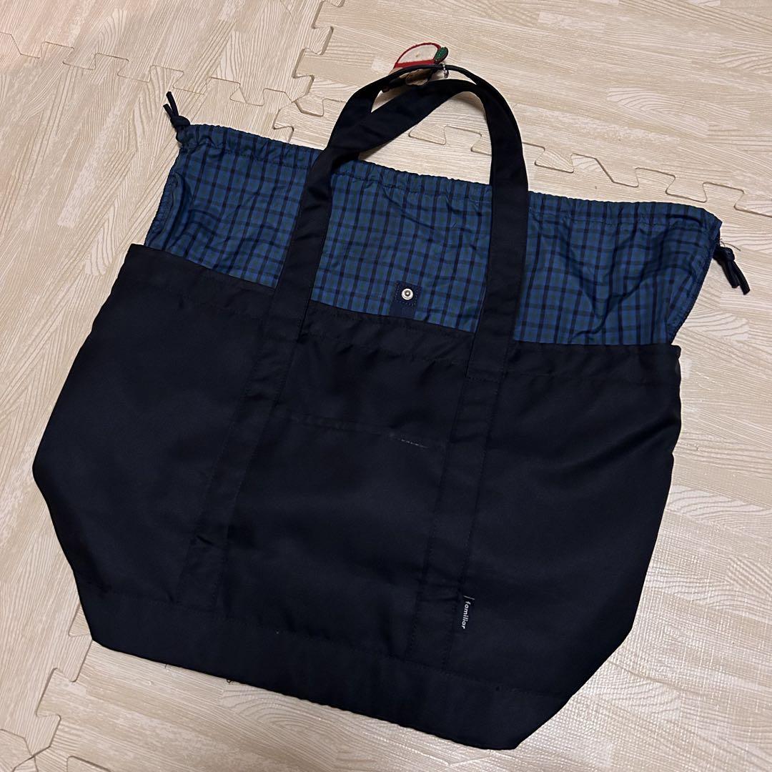 familiar マザーズバック トート ファミちゃん 新品 ブルー 現行品