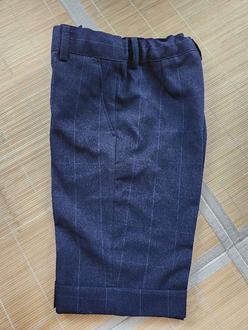 イーストボーイ　男の子スーツ　5点セット　入学式　ネイビー　チェック　110cm イーストボーイ 男の子スーツ 4点セット 入学式 ネイビー