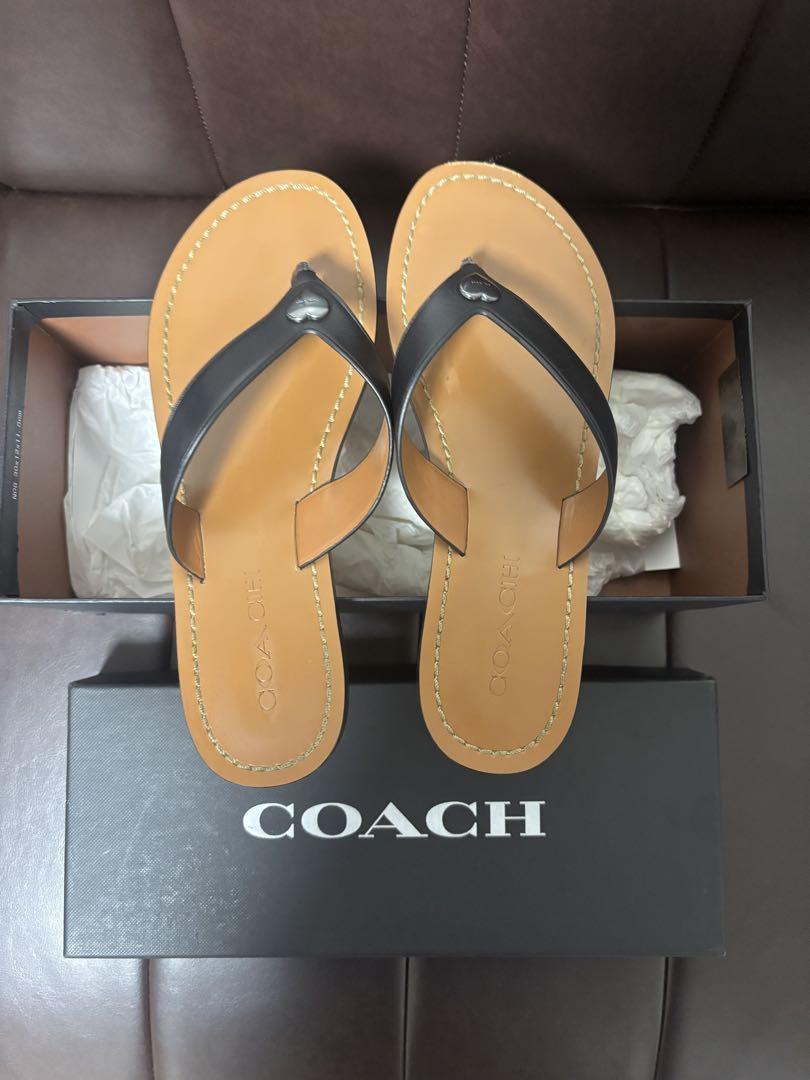 【超お買い得！】 COACH ブラック トングサンダル - メルカリ 靴
