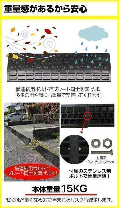 段差 スロープ 幅60cm 高さ15cm用 段差プレート 2個セット 1185