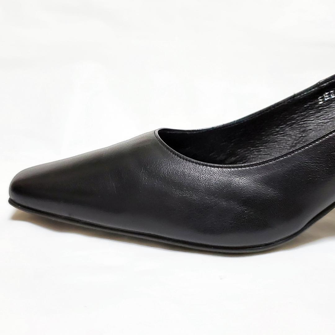 【美品】　REGAL　6513　ヒール6cm　ブラック　パンプス 24cm