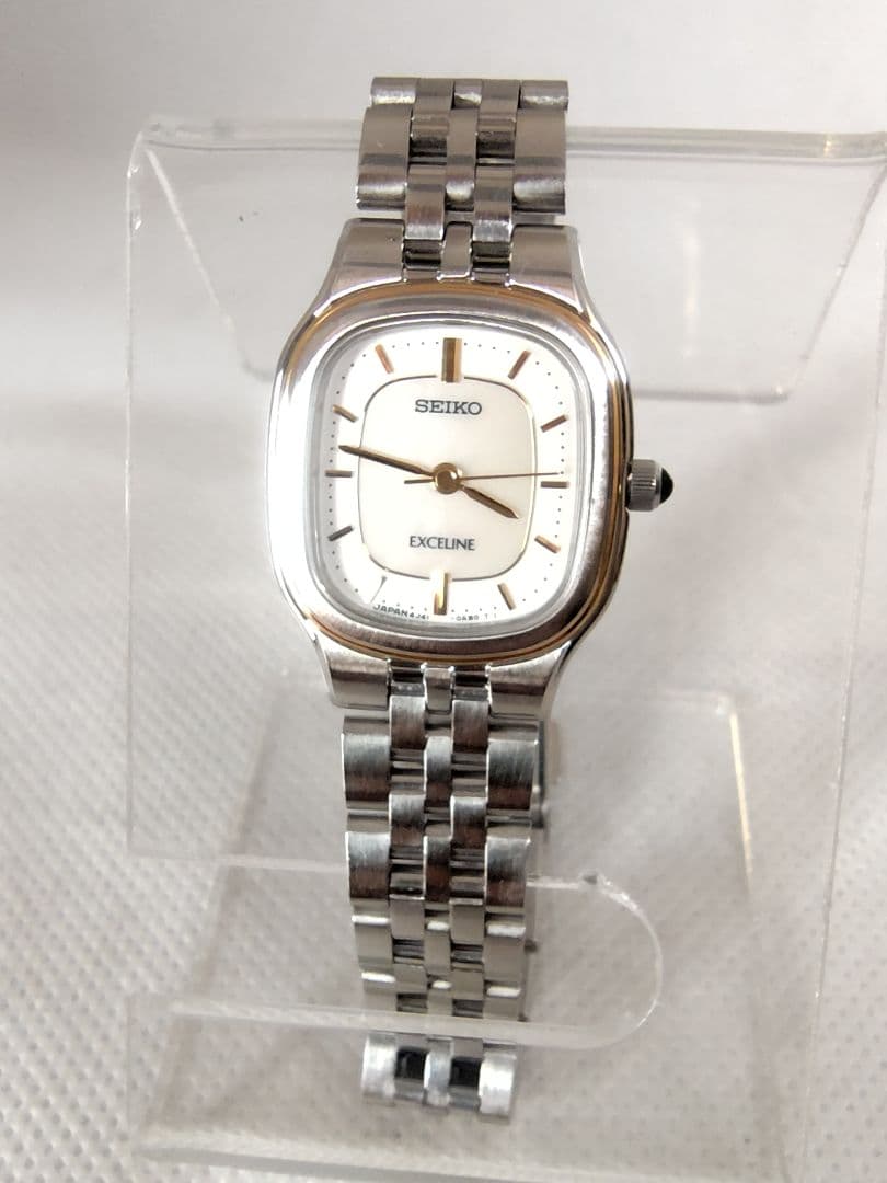 電池 年差10秒 SEIKO セイコー エクセリーヌ 白蝶貝ダイヤル
