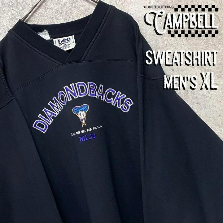 【希少XL☆US輸入90s】MLBダイアモンドバックス 刺繍スウェットトレーナー