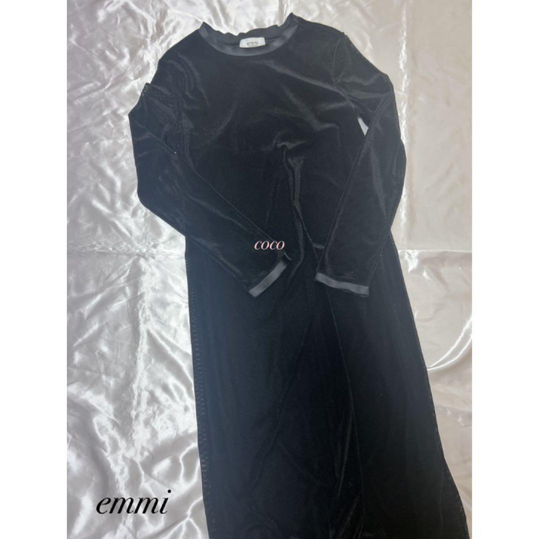 emmi☆ベロアチュールワンピース