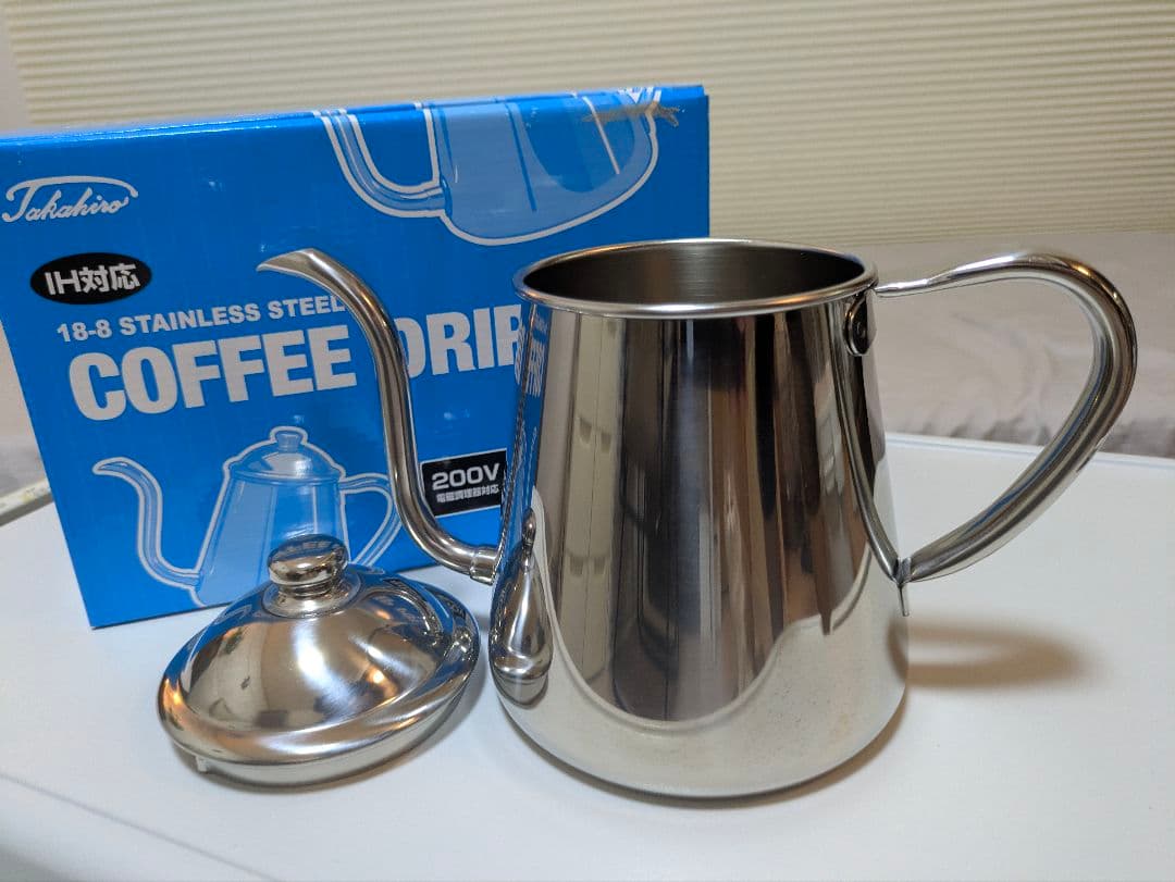 タカヒロ コーヒードリップポット 0.9L 18-8ステンレス IH対応