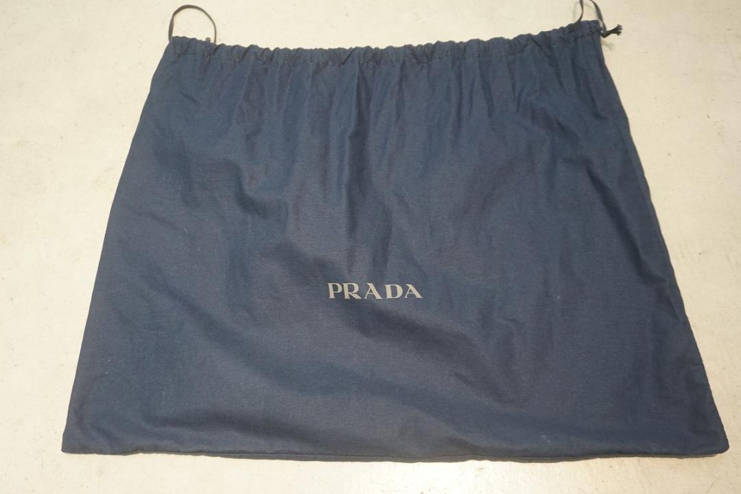 美品 国内正規 PRADA バケット ハット ナイロン キャップ 黒824O▲