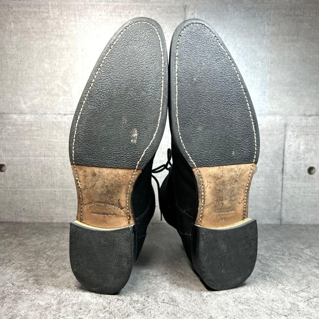 代引OK！ LAD MUSICIAN レースアップブーツ バックジップ キャンバス27cm LAD MUSICIAN