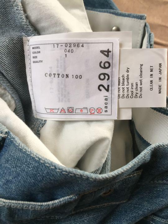 得価NEW≐ 1新品 パンツ ジーンズ レディース サカイ 90mWd-m31837720016 sacai デニム ワイド 爆買い人気SALE
