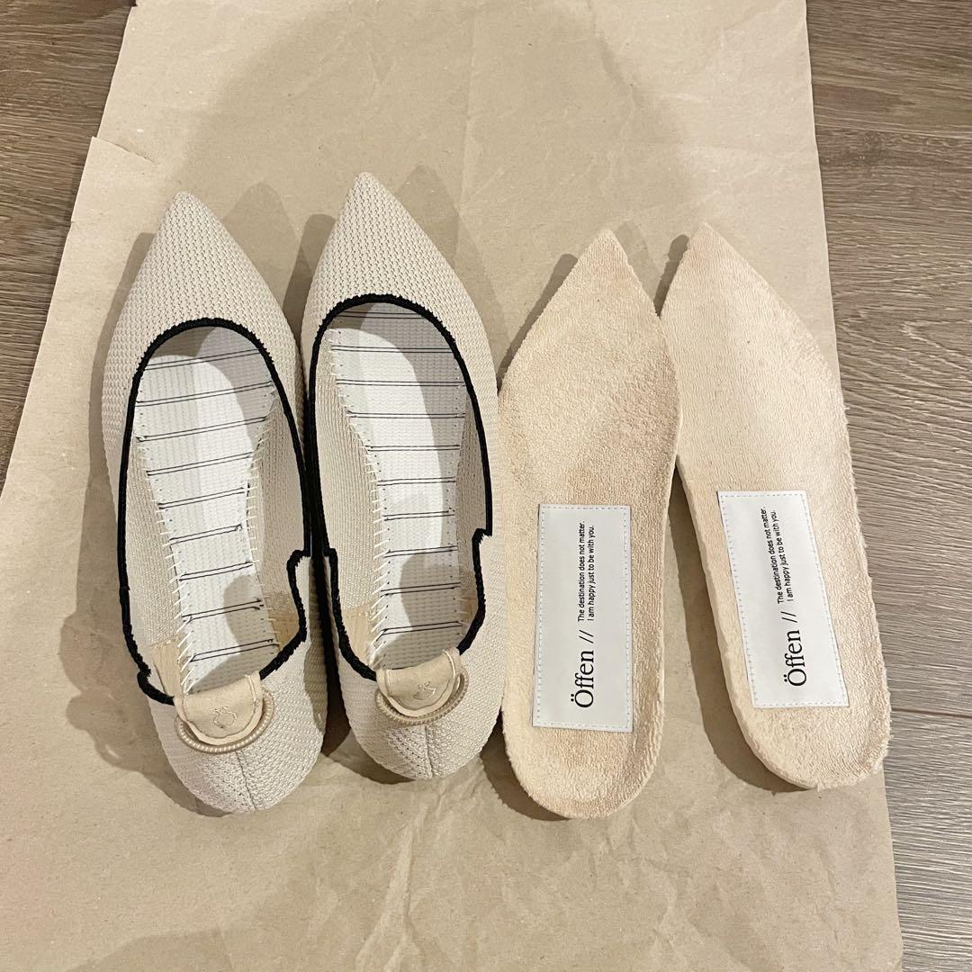 オッフェン　pointed posca beige&black