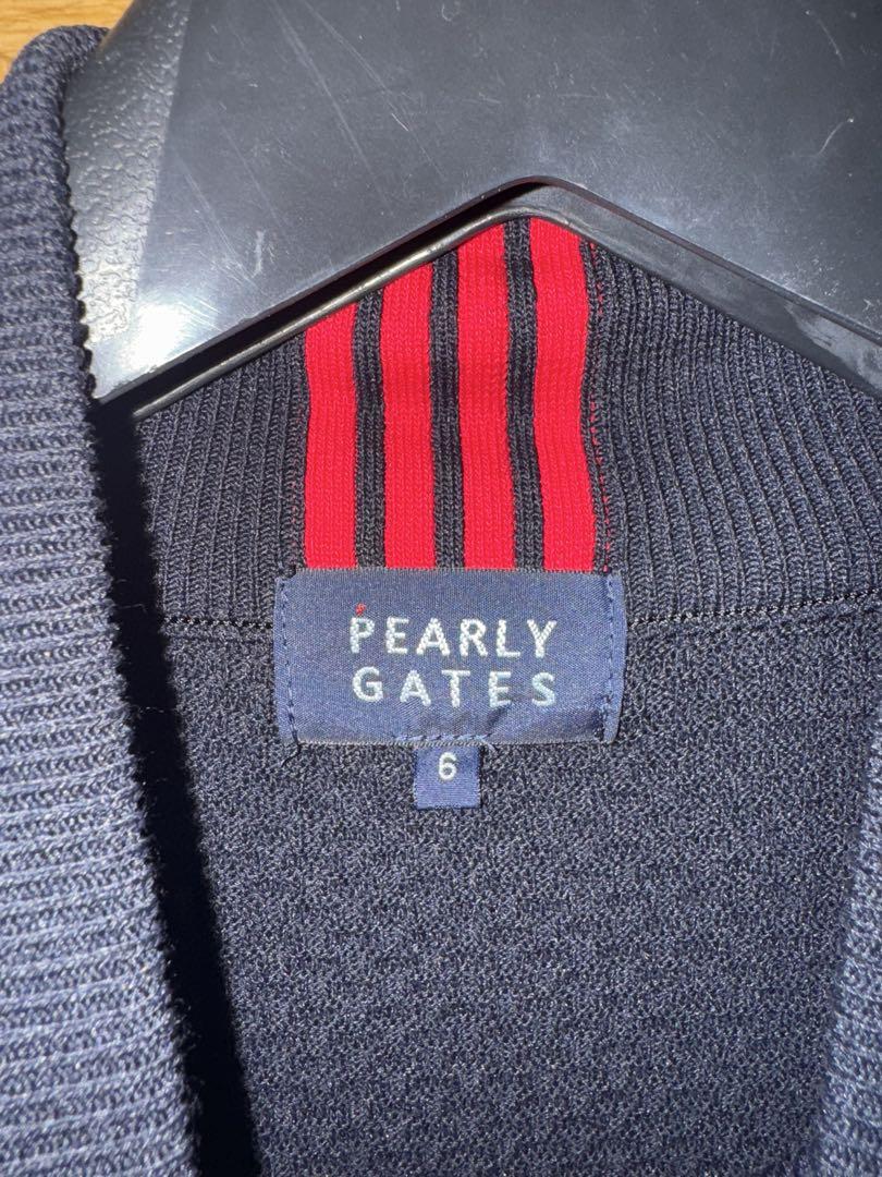 日本初の PEARLY GATES ジップアップセーター サイズ6 ネイビー メンズウェア