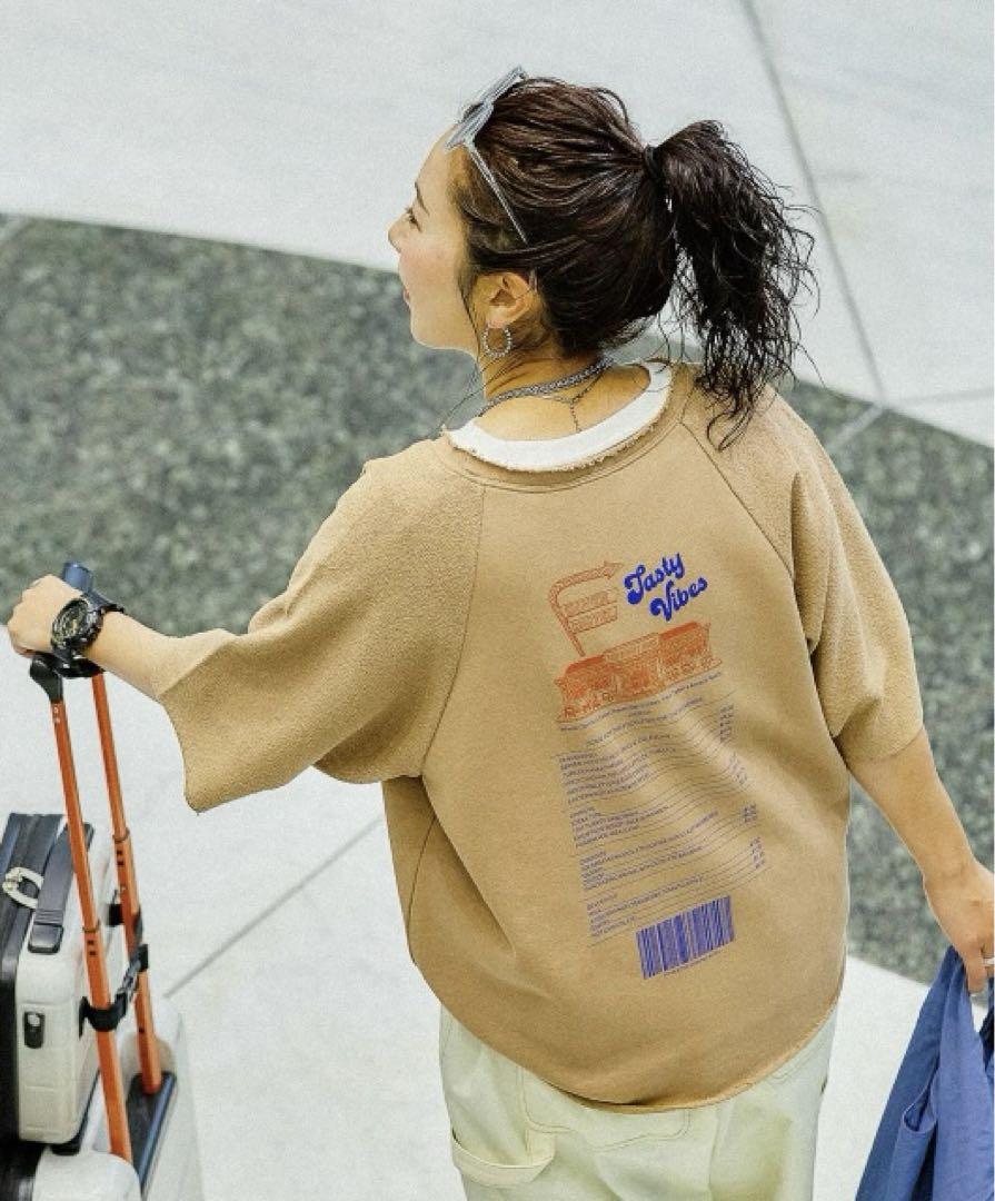 ニコアンド［be with M］Misayo アメカジリメイクTシャツ　キャメル