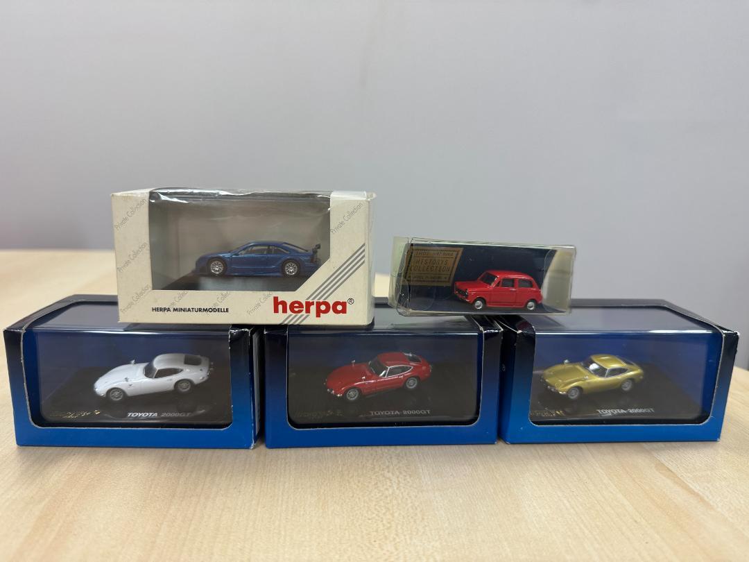 京商　TOYOTA 2000GT ミニカー 1/43スケール　5台セット　トヨタ Kyosho 1/43 - Toyota 2000 GT White Diecast Scale Model Car
