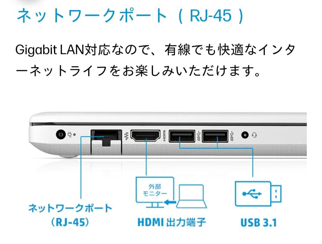 hp ノートパソコン 15-db0000 ホワイト ACアダプター付 ② hp ノートパソコン 15-db0000 ホワイト ACアダプター付 ②