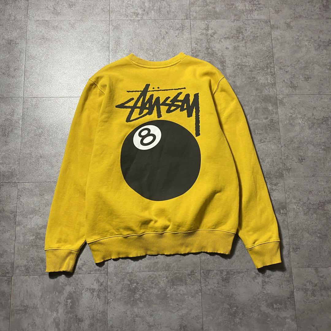 stussy　ステューシー　8ボール　バックプリント　マスタード　スウェット