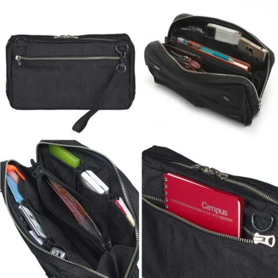 バッグ PORTER SMOKY 2WAY SHOULDER BAG BLACK