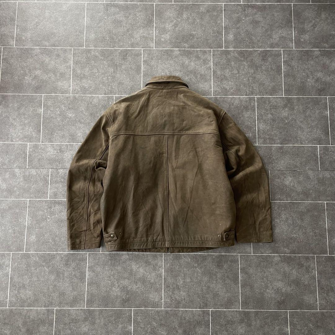 本革 leather short blouson 80-90's euro 56