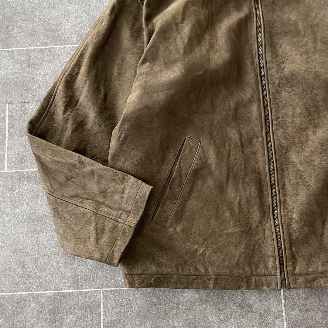 本革 leather short blouson 80-90's euro 56
