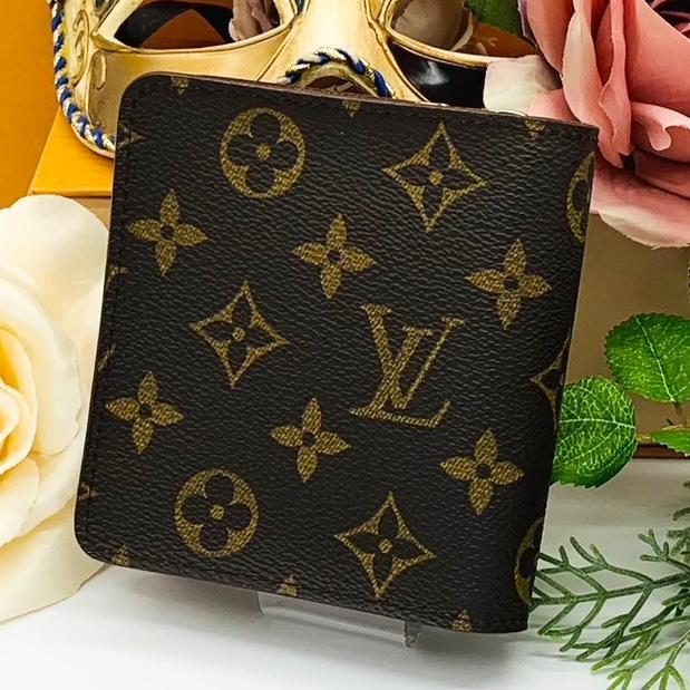 日時指定✨超美品✨ ルイヴィトン モノグラム コンパクトジップ 折り