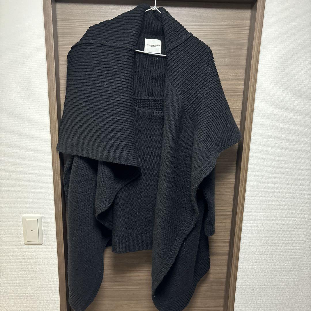 Soloist two faces sweater ポンチョ カーディガン