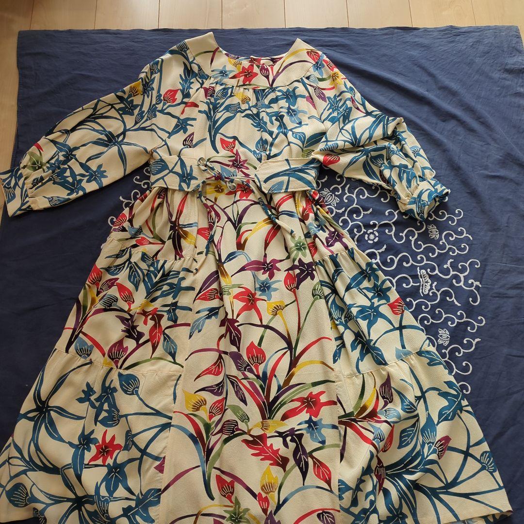 着物リメイク、ハンドメイド、正絹、ワンピース