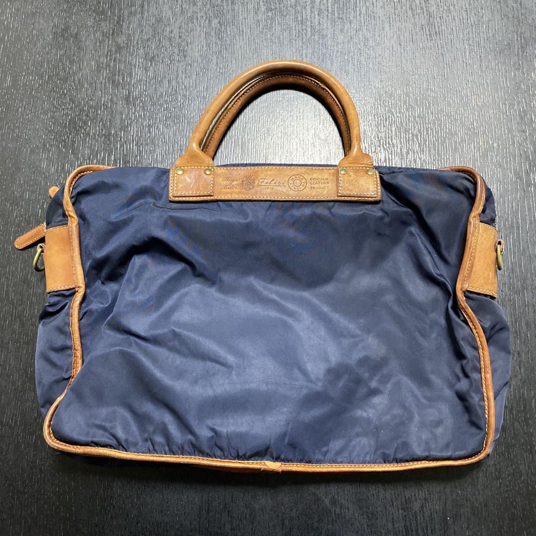 Felisi（フェリージ）ブリーフケース　BLUE×L.BROWN