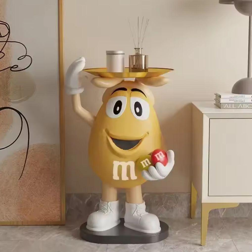 新品】 M&M's エムアンドエムズ 特大 サイドテーブル イエロー