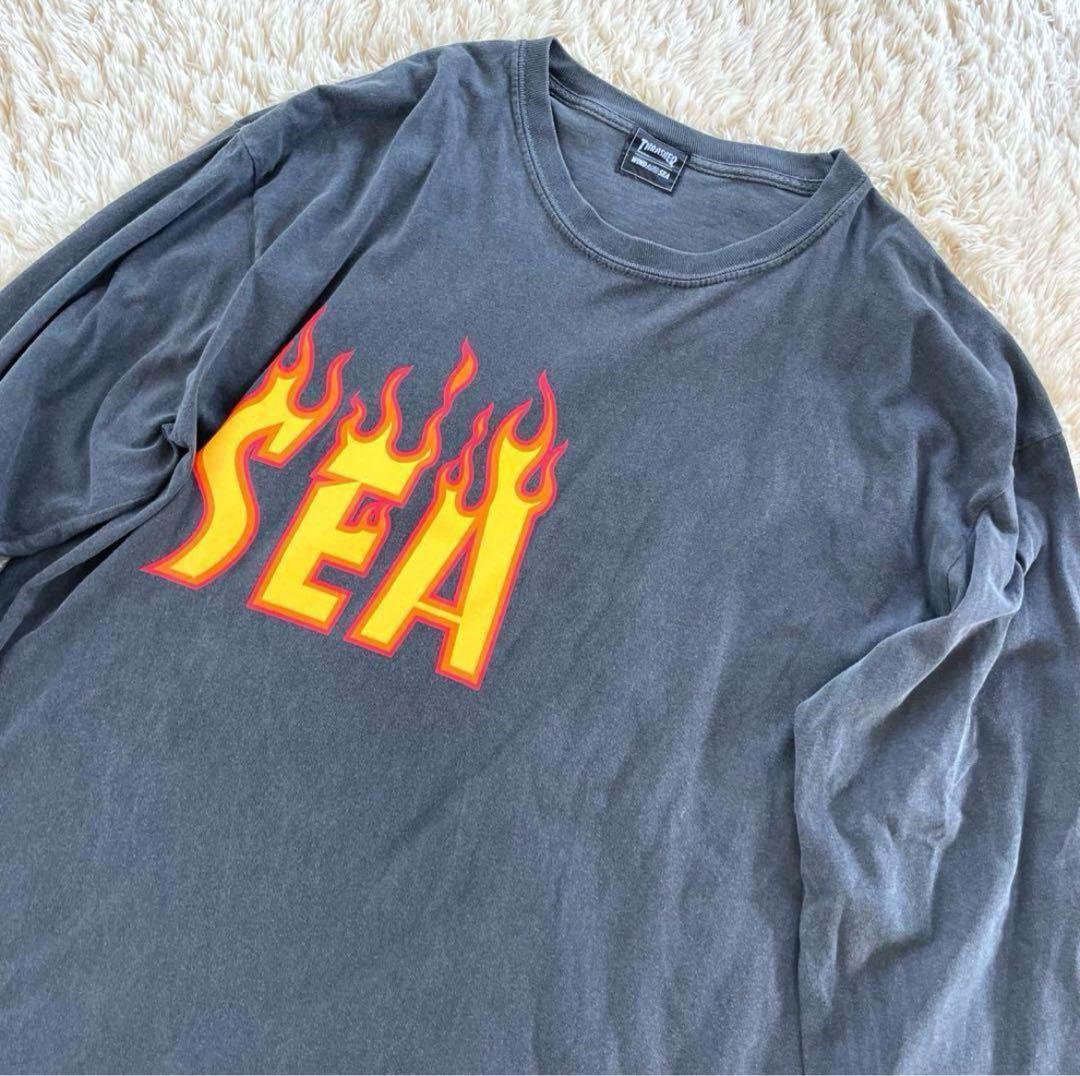 THRASHER × WIND AND SEA フレイム 長袖Tシャツ XL