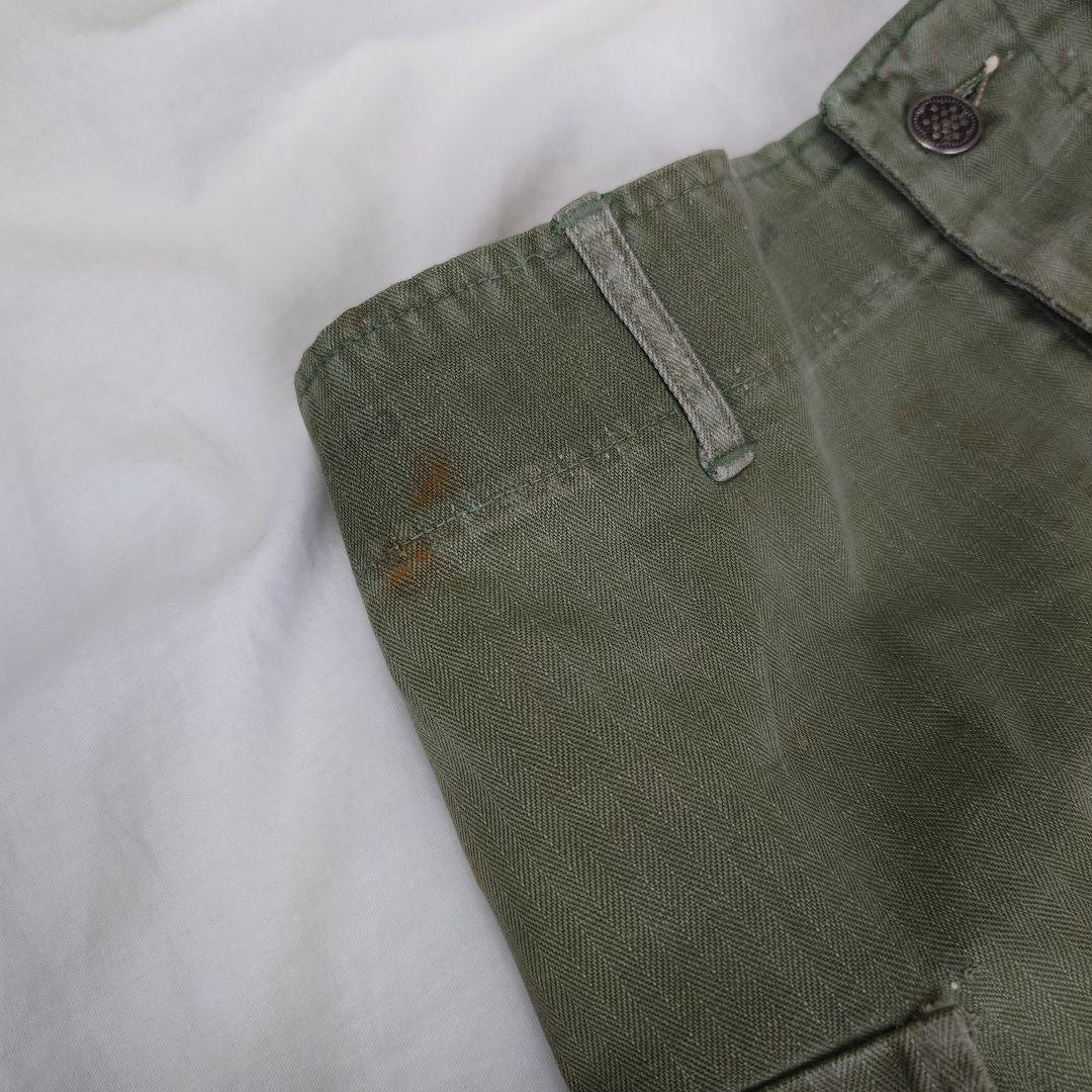 カルロス様【13スターボタン】アメリカ軍 M43 HBT カーゴパンツ 軍物実物