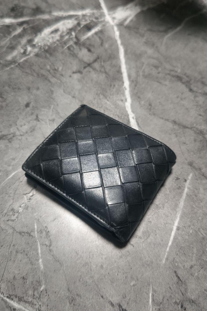 ボッテガ 財布 BOTTEGA 黒 レザー 二つ折り財布 ボッテガ・ヴェネタ