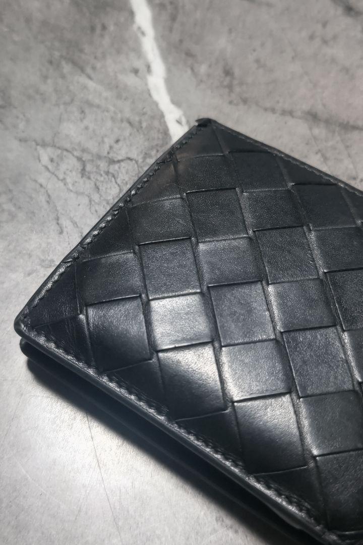 ボッテガ 財布 BOTTEGA 黒 レザー 二つ折り財布 ボッテガ・ヴェネタ