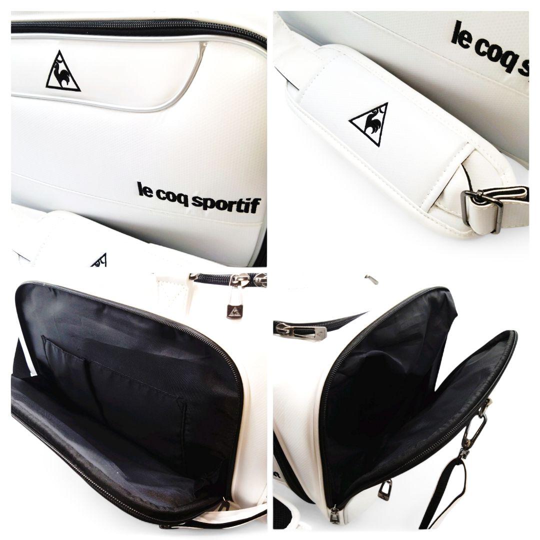 美品　Le coq sportif GOLF ボストンバッグ　シューズ収納有　白