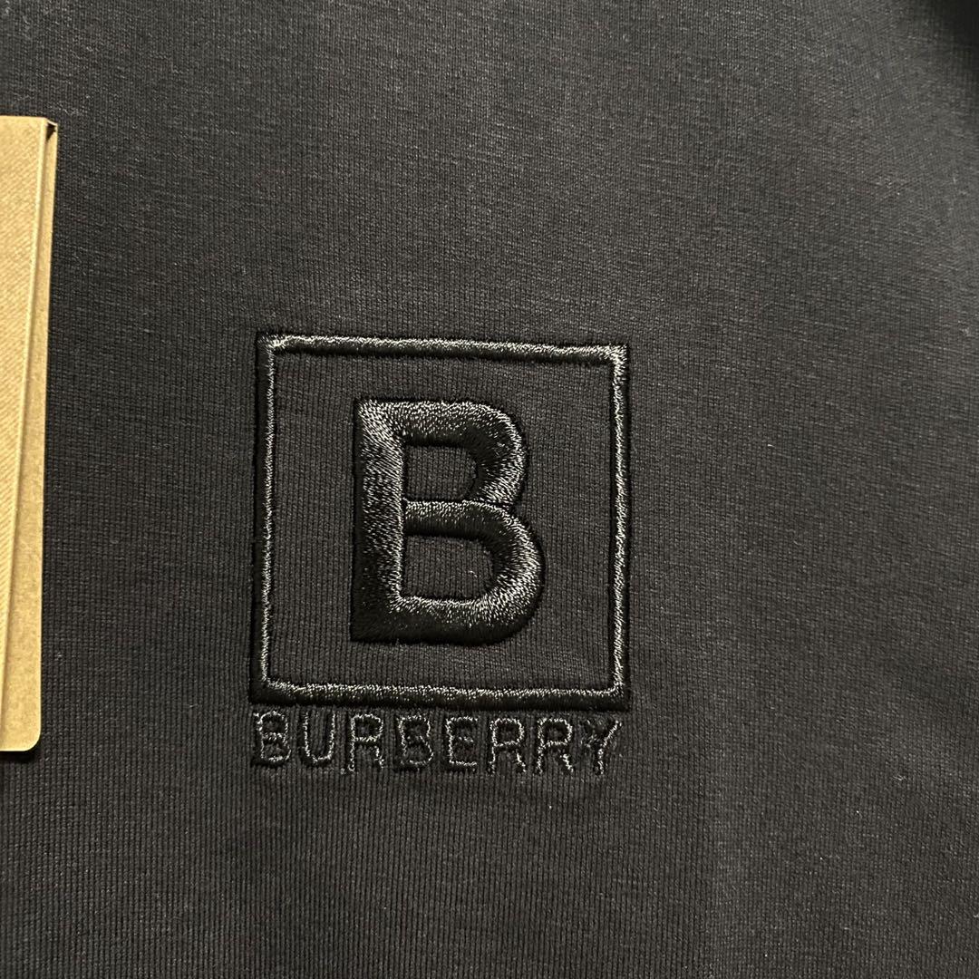 BURBERRY バーバリー チェック柄 ロゴTシャツ 新作 黒 L - メルカリ