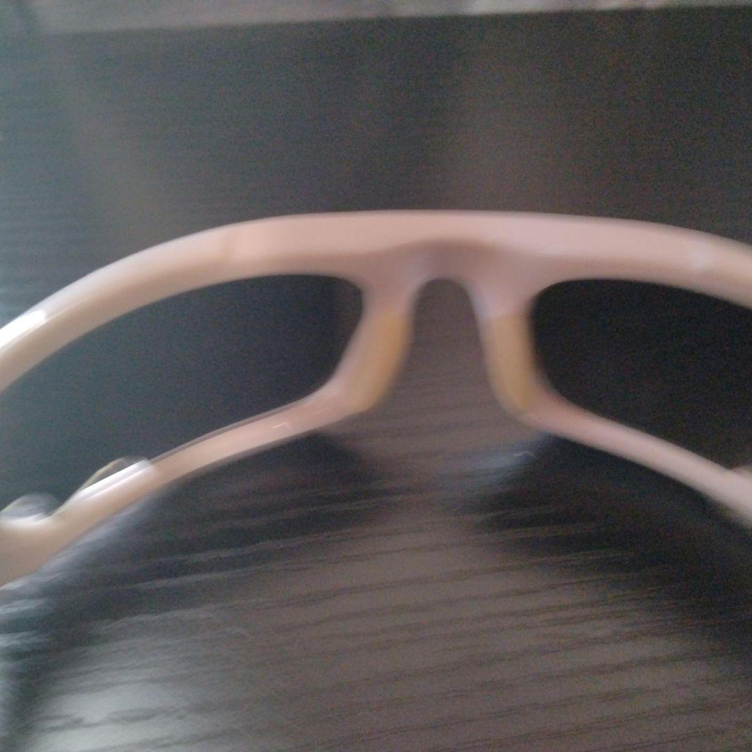 スポーツサングラス ホワイトフレーム ブルーレンズ　OAKLEY オークリー