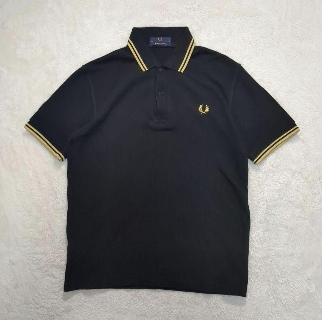 ✨大人気！FRED PERRY M12 ポロシャツ 黒 ゴールド 36 英国製