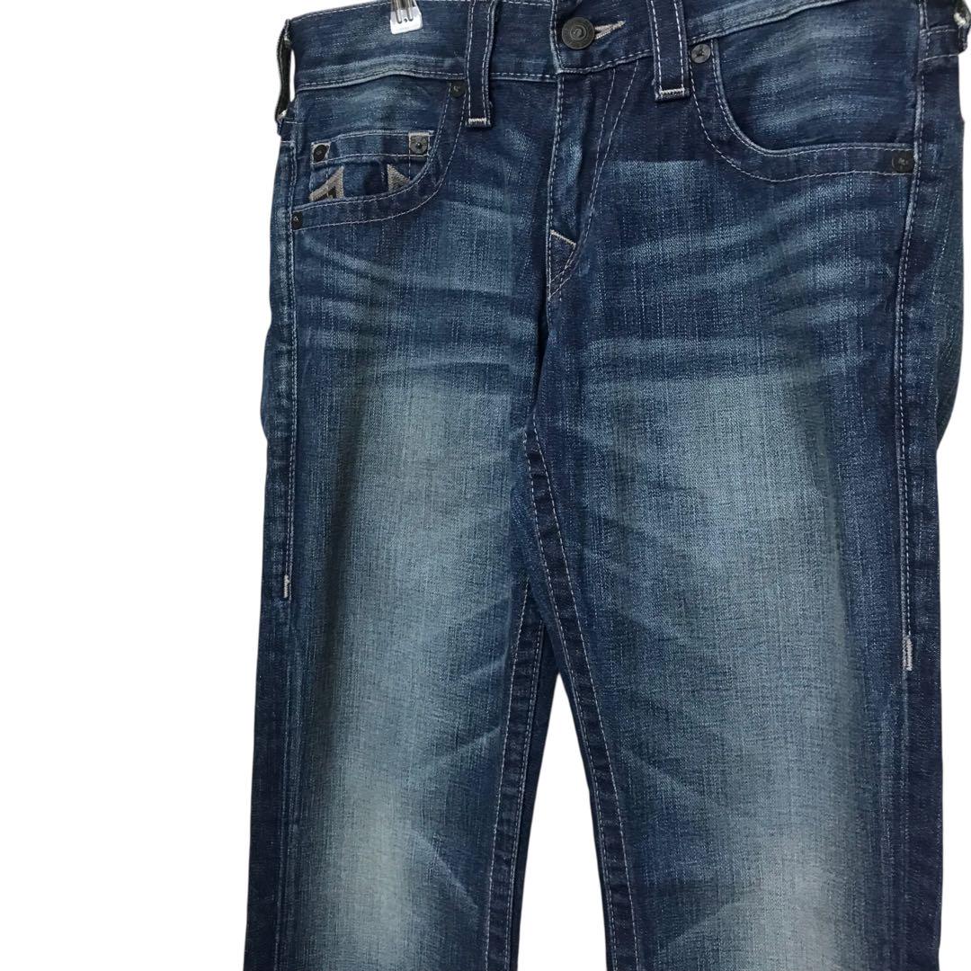 美品　TRUE RELIGION BOBBY ストレートジーンズ　USA製 ロゴ