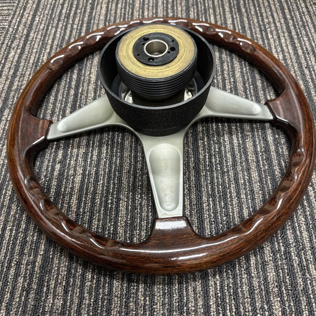 momo ステアリングホイール ウッド＆ホーン＆ボス 中古 MOMO モモボス用 ウッドステアリング : ミニマルヤマ