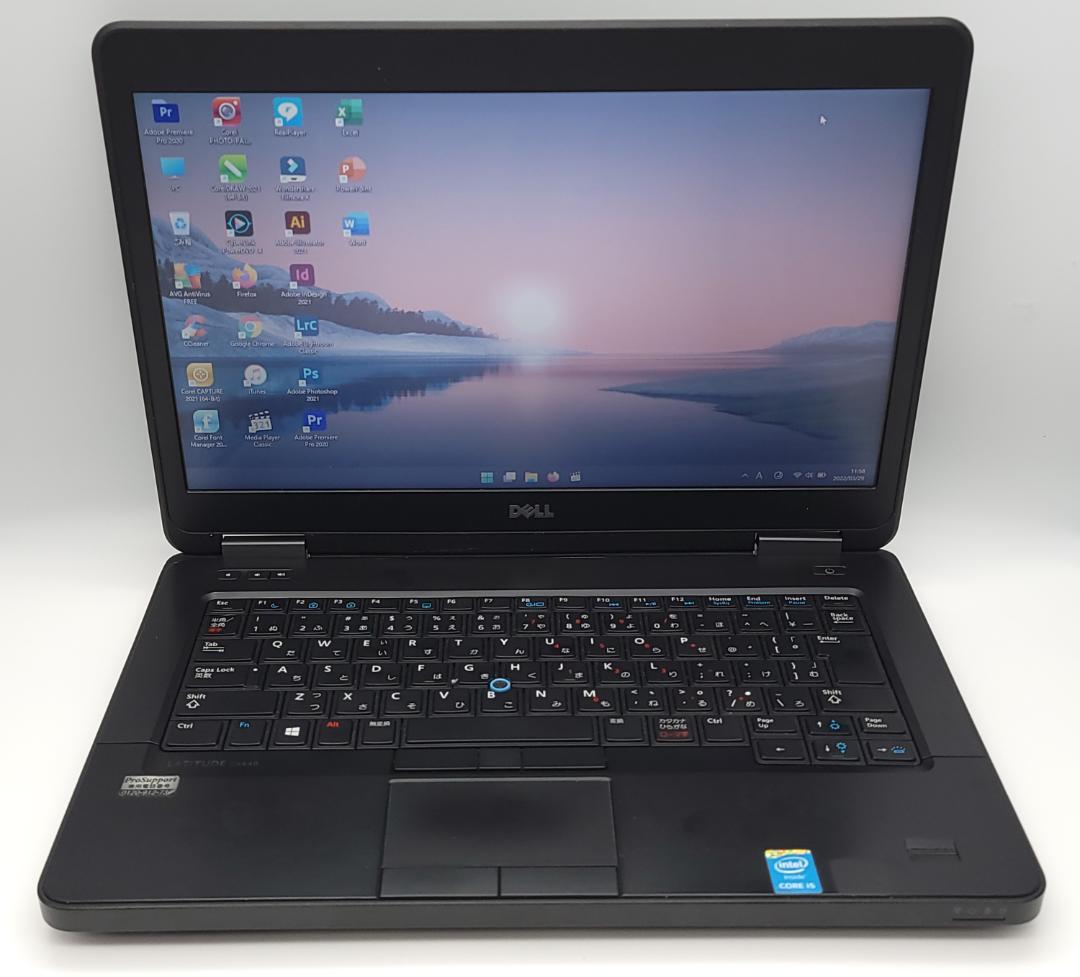 DELLノートパソコン i5（中古）4GBメモリ、SSD,Windows11