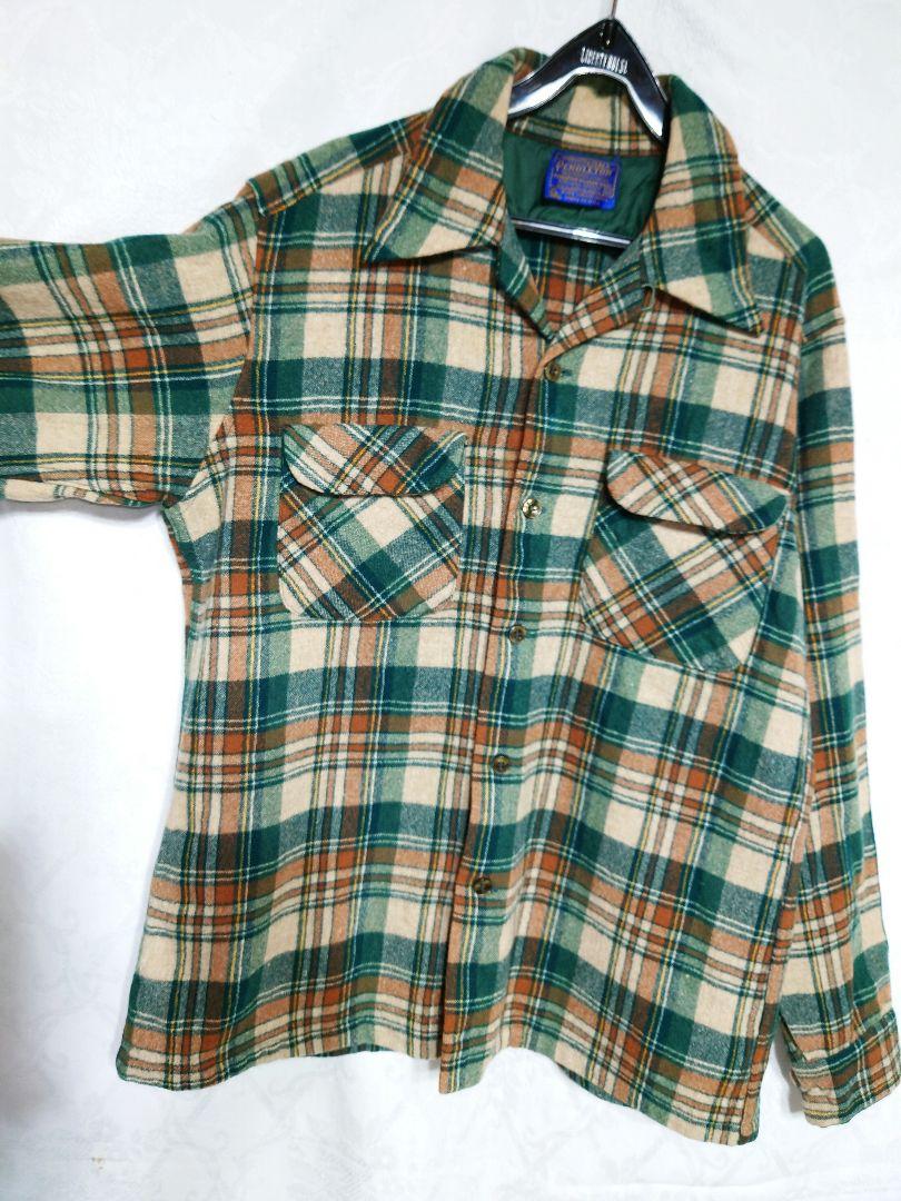PENDLETON 70s USA製 ボードシャツ 開襟シャツ チェックシャツ